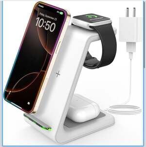 3-in-1 Wireless Charging Hub for Phone, Watch, Earbuds T3 PD